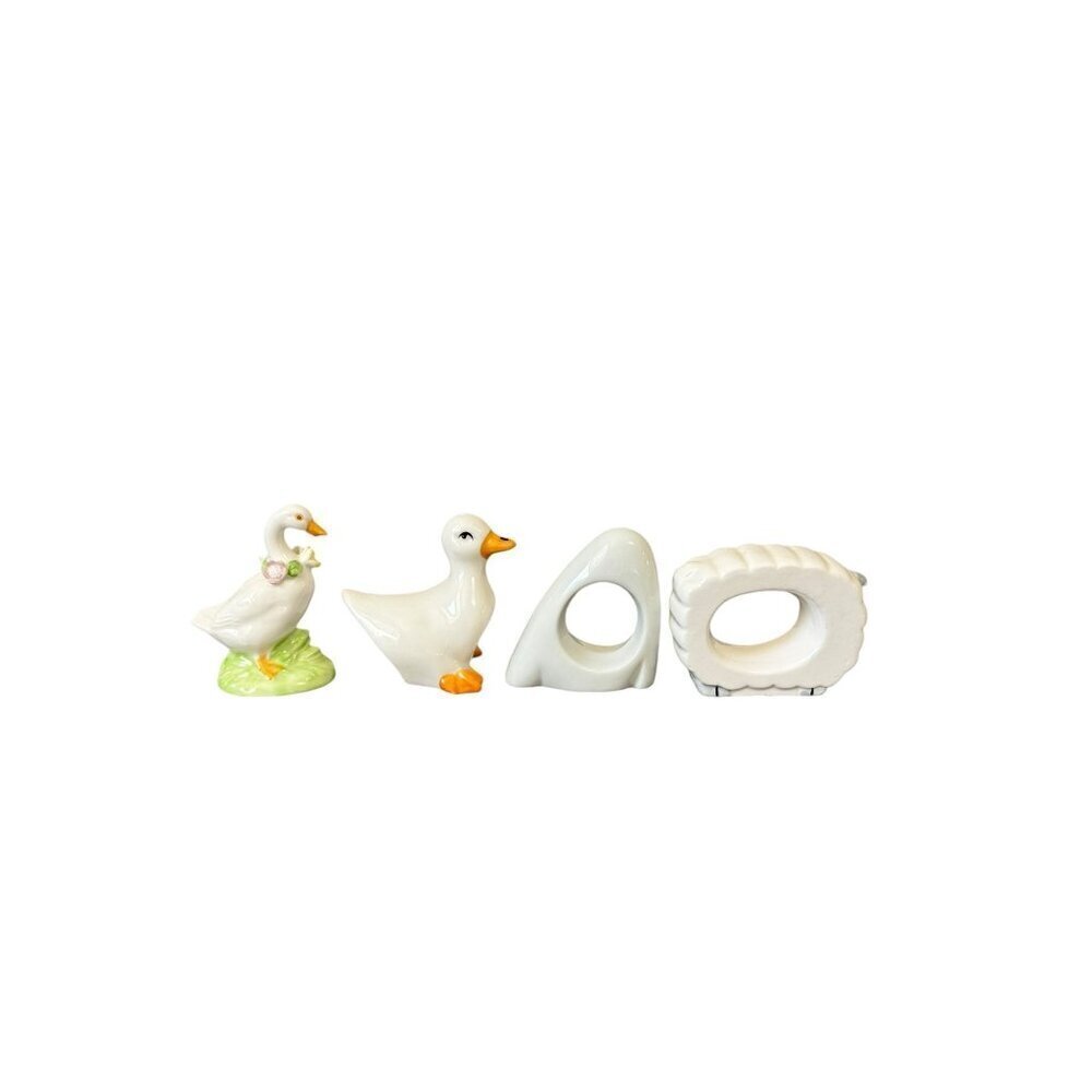 Vintage Animal Porcelain Napkin Rings Set of 4 Made In Japan 2.5" - 3" Tall - Picture 5 of 8